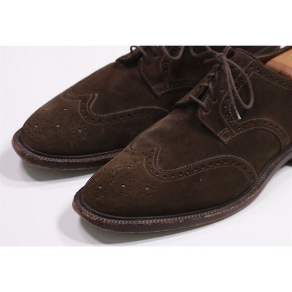 Sid Mashburn Brown Suede Wingtip Oxford Dress Shoes Made in England UK 10.5 main image 12